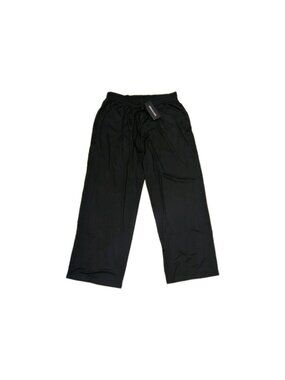 Dibaolong Pants Women's 3XL Black Elastic Drawstring Waist Wide Leg Comfy NWT